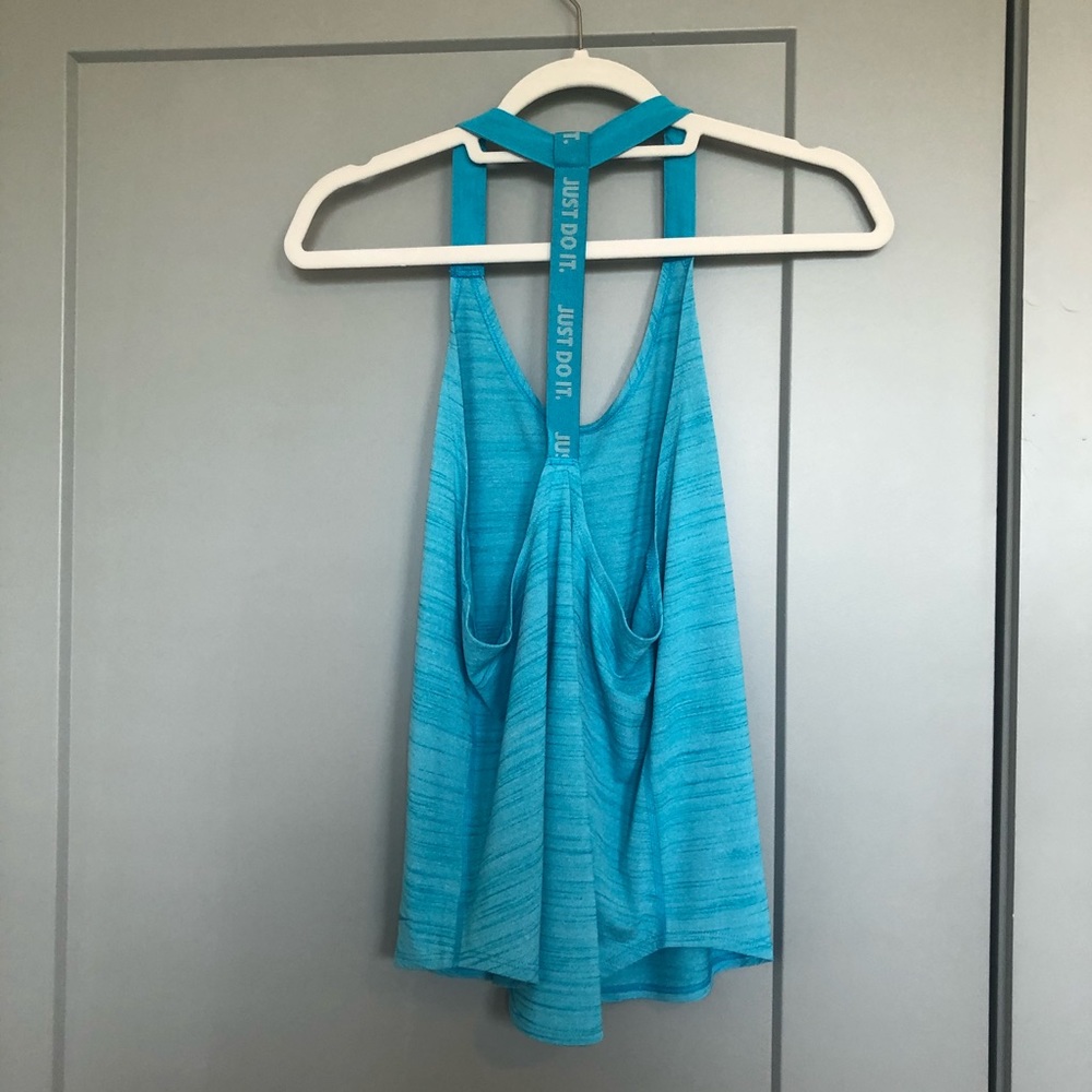 Blue Nike Logo Racerback Running Tank - Picture 3 of 3